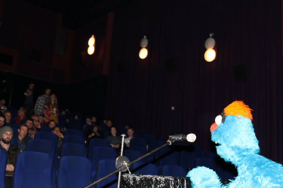MC Troggg introduces I Am Big Bird at Event Cinemas, Myer Centre. MC Troggg introduces I Am Big Bird at Event Cinemas, Myer Centre.