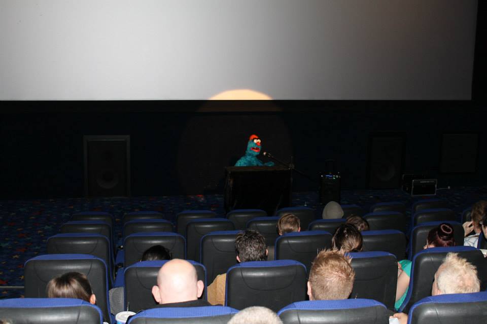 MC Troggg introduces I Am Big Bird at Event Cinemas, Myer Centre. MC Troggg introduces I Am Big Bird at Event Cinemas, Myer Centre.