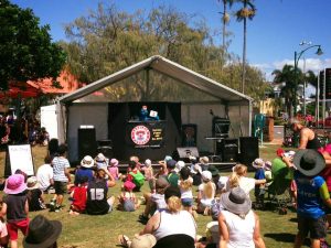 Festival stage puppet show