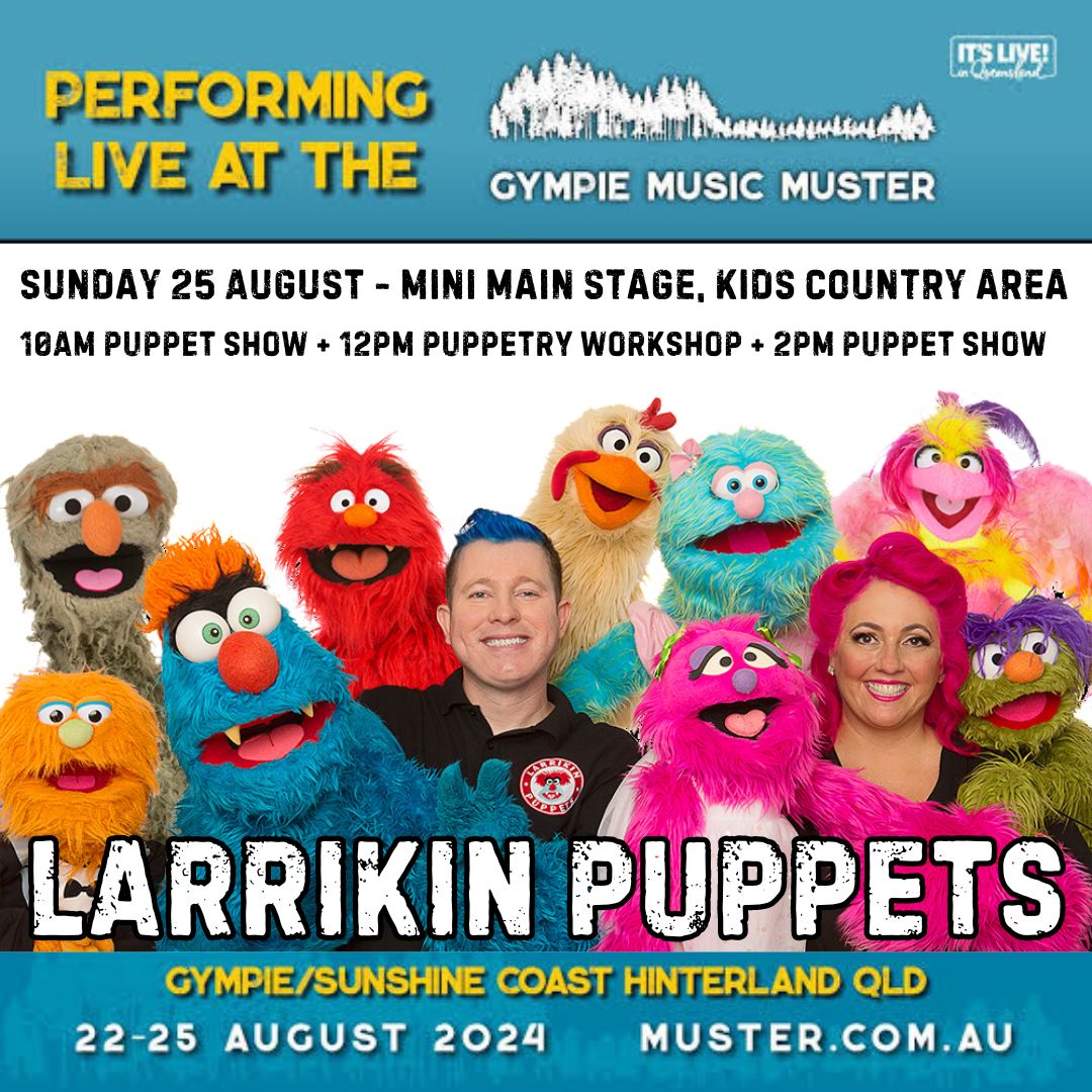 Larrikin Puppets at the Gympie Music Muster 2024