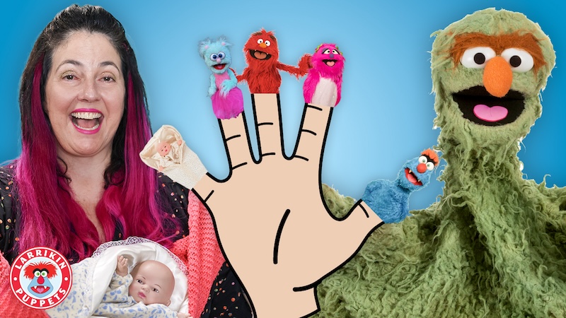 Five Finger Family Song With Larrikin Puppets!